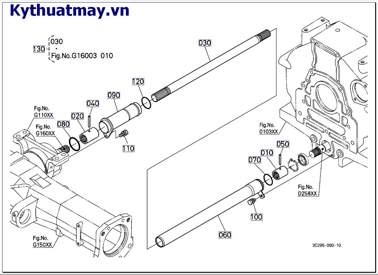 Trục truyền động ( mới) 10001 đến 49999